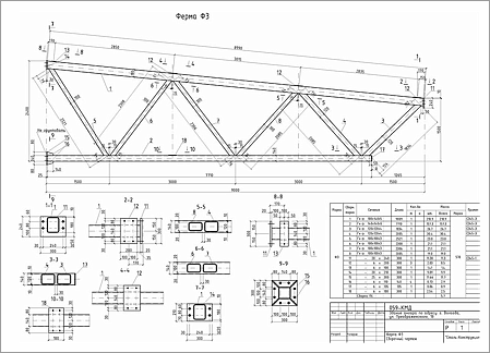 Чертежи металлических ферм типа «Молодечно»